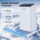 15000 Btu Portable Air Conditioners Cools Up To 800 Sq ft  4-in-1 Dehumidifier