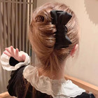 2pcs Bow U Shape Hair Pins Black Hair Stick Fork Clips Women Girls Hairstyle