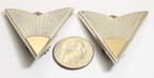 Vintage Keiser Sterling Silver 14k Gold Western Collar Tips 