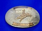 Vintage Cowboy Saddle Bronc Trophy Award Comstock German Silver Belt Buckle