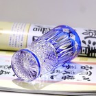Japanese Style Edo Kiriko Highball Glass Tumbler Hand Cut To Clear Blue 9oz