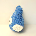 Owl Handmade Crochet Blue White Gold Stuffed Animal Toy Plushie For Child 3 