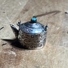 Navajo Emw Elizabeth Margret Sterling Silver Turquoise Tea Pot Kettle - K2