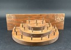 Antique Wood Spool Thread Holder Sewing Craft Organizer Storage Box Drawer