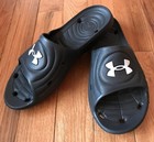 Under Armour Men s Sz 11 Ua Locker Slides Black White Waterproof Athletic Beach