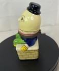 Vintage Hand-painted Humpty Dumpty Porcelain Hinged Trinket Box Nursery Rhyme