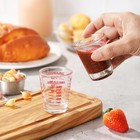 Shot Glass Measuring Cup  2pcs Measuring Shot Glasses  Thick Base Liquid Measuri