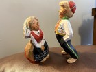 Henning Norwegian Wooden Couple  Hand Carved In Norway    