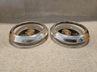 Pair Of Rare 1950s Frank Whiting Sterling-rim Coasters W pres Eisenhower Pic