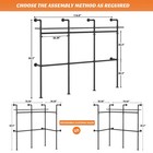 Open Box Wall Mounted Clothes Rack Industrial Pipe Closet System With Led Light