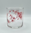 Japanese Homeware Sakura Glass Cup April 2024 Clear With Pink Flowers