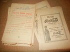 Lot Of Over 30 Vintage Original 1940 s Coca Cola Bottling Co  Billhead Receipts