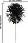Ephlyn 30pcs Foil Firework Cupcake Toppers Sparkle Tinsel Cupcake Picks Happy Bi