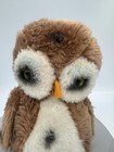 Vintage R Dakin Plush Owl Stuffed Animal Toy Brown White Yellow Eyes Cute Japan