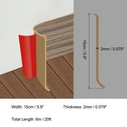 20ft X 6  Baseboard Trim Peel And Stick Flexible Molding Brown Wood Grain