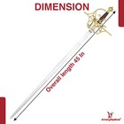 Marvelous Rapier Medieval Viking Battle Ready Sword En45 Steel Blade  Brass Hilt