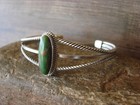 Navajo Indian Sterling Silver Turquoise Bracelet Signed Betone
