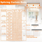 5 8 Inch Curtain Rod For Window 17 To 96 Inch  Adjustable Long Curtain Rod Set  