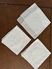 Lot Of 8  White Vtg Hankies New   Used  Border Lace Weddings Tea Showers D8