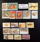 35  Wild Cat Stamps    Nice Mix Of Ww Animal Topical Stamps    lot 380 