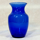 Vintage Cobalt Blue Glass Vase 8 