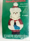 Vtg Christmas Santa Felt Sequin Ornament Kit Titan Holiday Needle Crafts Kitschy
