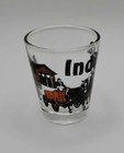 Vintage Indiana Shot Glass - Covered Bridge  Horse Pulling Cart