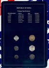 Coin Sets Of All Nations India W card 1988-1990 Unc 1 Rupee 1990 2 9 88