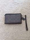 Coach F87591 Signature Pvc Double Corner Zip Wristlet Wallet - Brown
