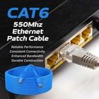 Cat6 Blue Ethernet Patch Cord Lan Network Cable Rj45 1 5ft- 20ft Multi-pack Lot