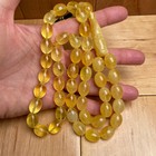 Handmade Yellow Amber Misbaha Tasbih Islamic Prayer Beads 10x14mm 46 7g