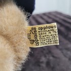 Vintage Applause Teddy Bear Plush Navy Cardigan Glasses Bow Tie Scholarly 5413