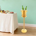 Golden Stainless Steel Floor Standing Champagne Ice Bucket  Wine Cooler For Gift