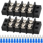 2 Pack 4 Circuit Dual Row Terminal Block 20-30a 200-450v  16 Heat Shrink Kit