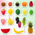 18 Pcs Lifelike Plastic Artificial Fruit For Decoration   18 Assorted Fake