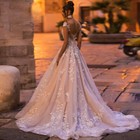 Elegant Off Shoulder Wedding Dresses Cap Sleeves A-line Applique Gowns Plus Size