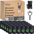 700 Biodegradable Dog Poop Bags W  Dispenser  35 Rolls  Leakproof  Unscented