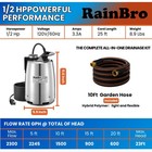 Bomba Sumergible 1 2hp 2300gph Acero Inoxidable Piscina S  tano Cable 25 Pies