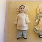 2 Hertwig Twin Dolls Boy Girl Chef Toque Antique Germany Porcelain 3-1 2  Card