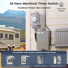 20 Amp 24 Hour Mechanical Timer Switch For Outdoor Electrical 120v Power Control