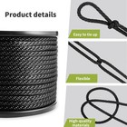 5 16 250ft Black Polyester Solid Braid Rope