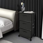 Dresser Storage With 3 Drawers  Fabric Dresser Tower  Vertical Storage Unit