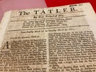 1431 Colonial American Coffeehouse News The Tatler Gossip Sheet 1710 Conjecture