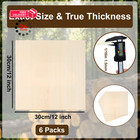Basswood Plywood Sheets 6 Pack 12 X 12 X 1 16 Inch 12x12 Inches  Wood