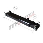 Hydraulic Cylinder Welded Double Acting 3  Bore 14  Stroke Clevis End 3x14 New