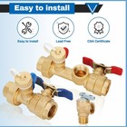 Brass 3 4in Tankless Water Heater Valve Kit For Rheem rinai ecosmart navien Etc 