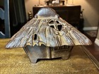 5 5 x5 5 x4  Vtg Japanese Old Folk House Shaped Censer Yanagi Iwasaki