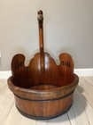19th Century Chinese Antique Wood Swan Shaped Wash Basin Great Decorative Piece 