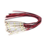 Dd01w 10pcs Pre Wired White Strip Led Light Self-adhesive Flexible 12v