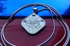 Floral Beauty Bahamas Hibiscus Coin Pendant  28  925 Sterling Silver Snake Chain